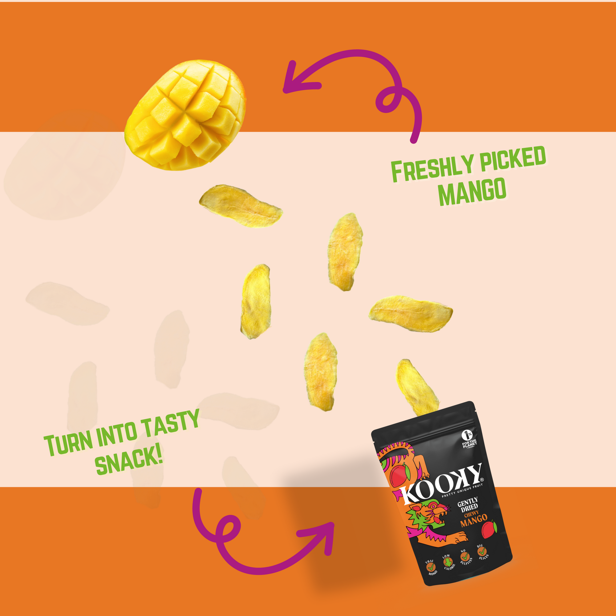 Gently Dried Mango - 2 sizes
