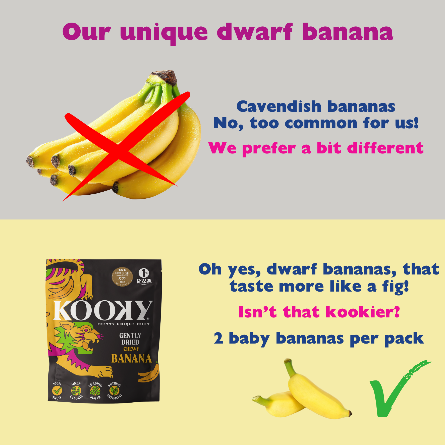 Gently Dried Banana - 2 sizes