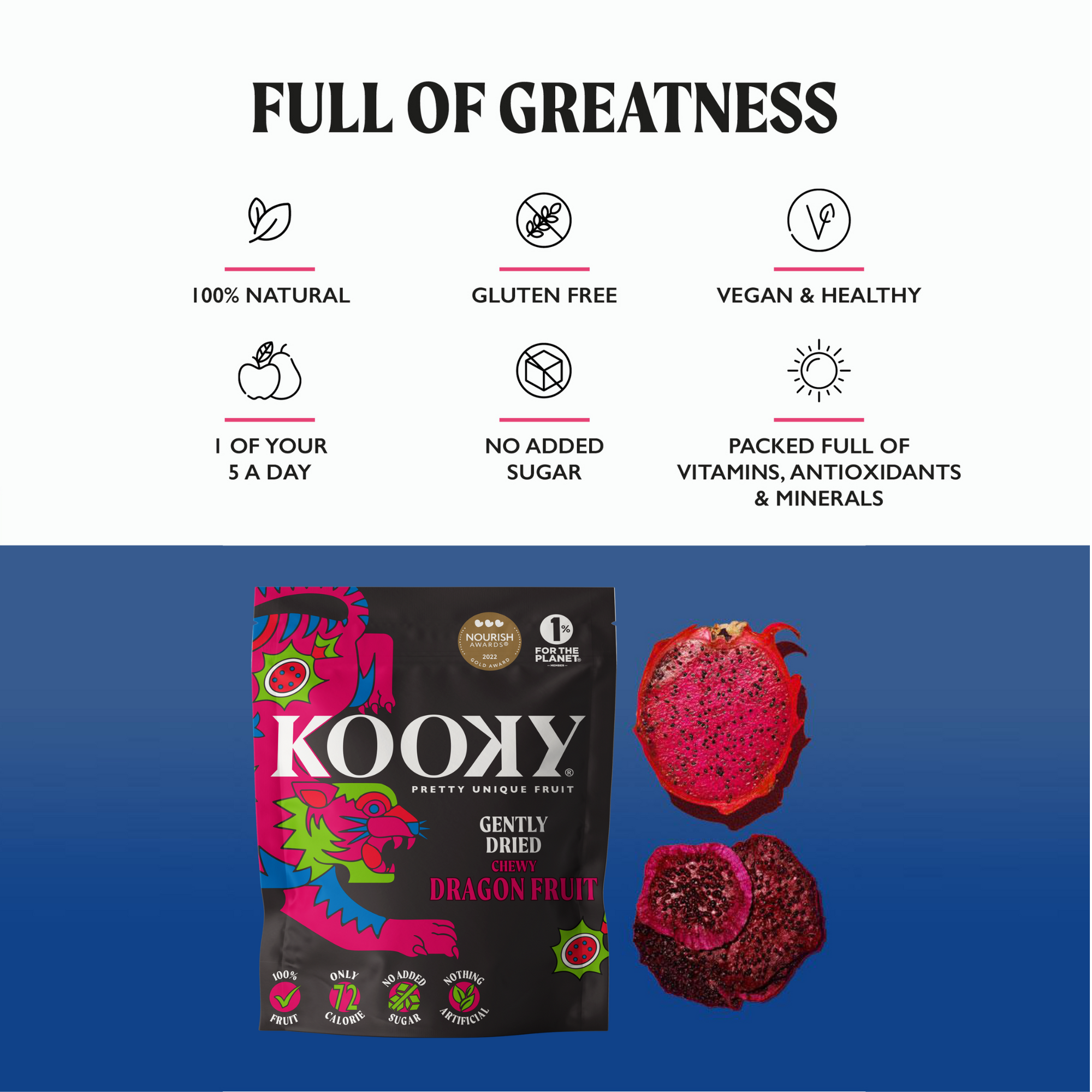 5pk - Gently Dried Dragon Fruit