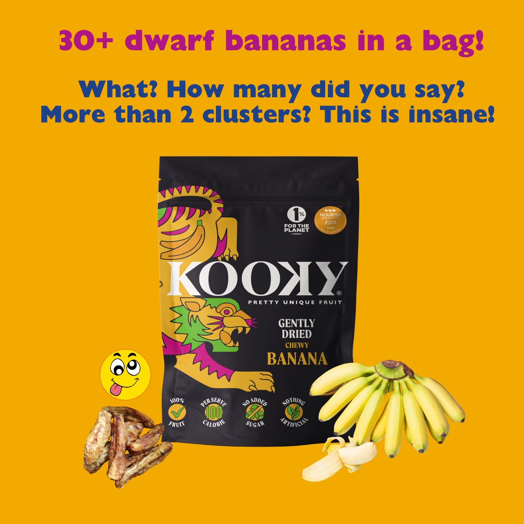 Gently Dried Banana - 2 sizes
