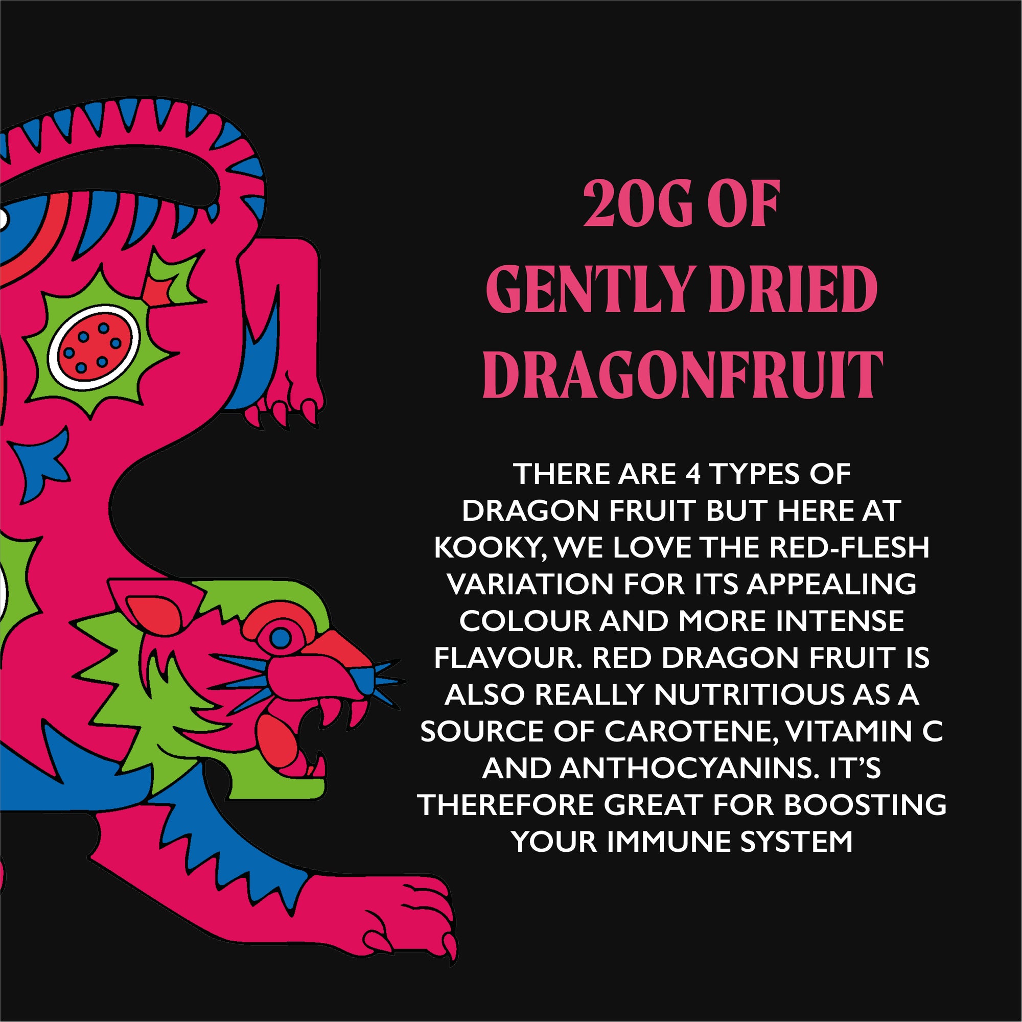 5pk - Gently Dried Dragon Fruit