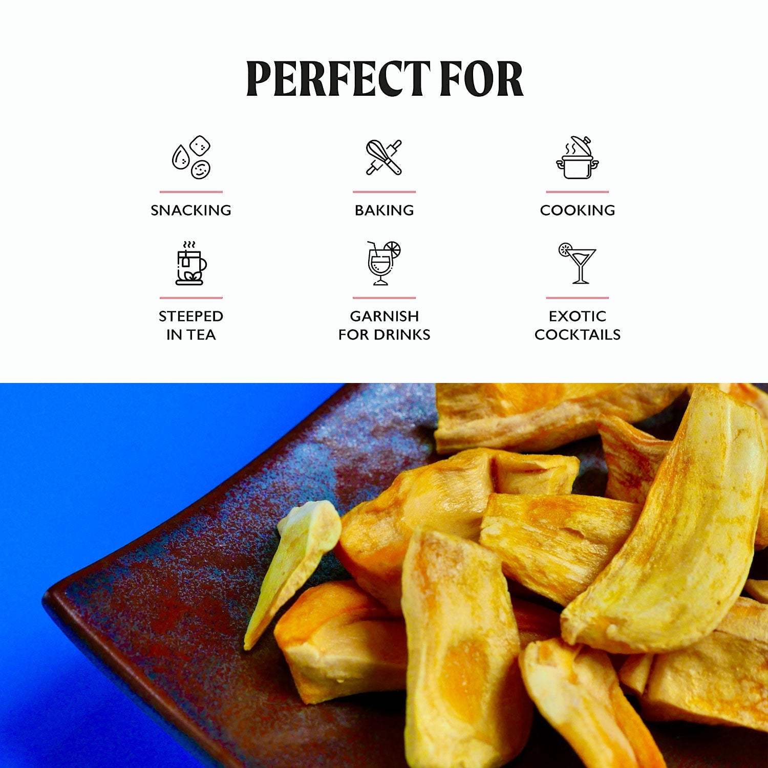 freeze dried jackfruit great as a snack and in baking or as a garnish 